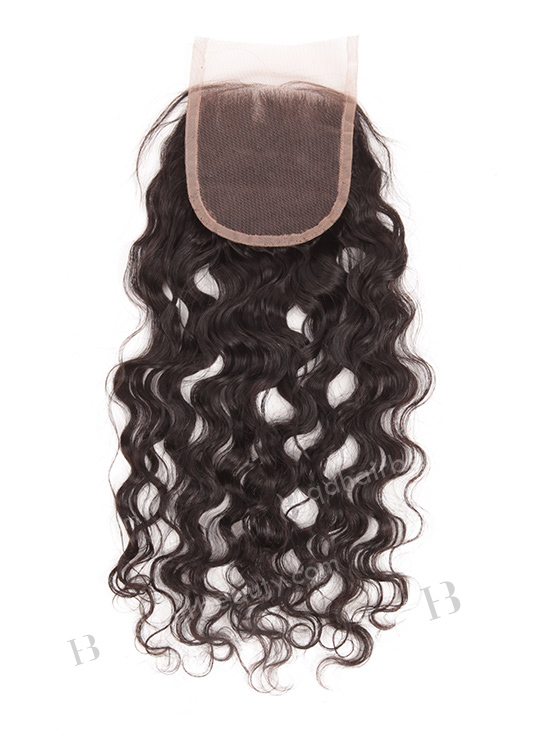 In Stock Indian Remy Hair 14" Natural Curly Natural Color Top Closure STC-274
